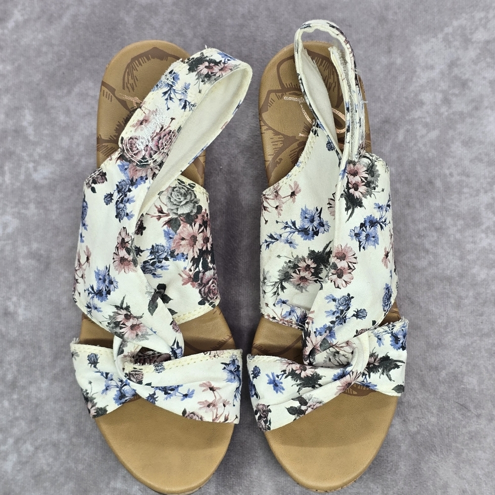 Blowfish Malibu Palmo Botanical Cork Wedge Floral Print Wedges Heels - Picture 4 of 14